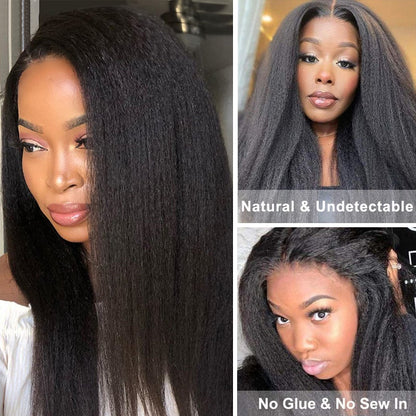 YYONG Kinky Straight U Part Wigs Human Hair Wigs V part Wigs