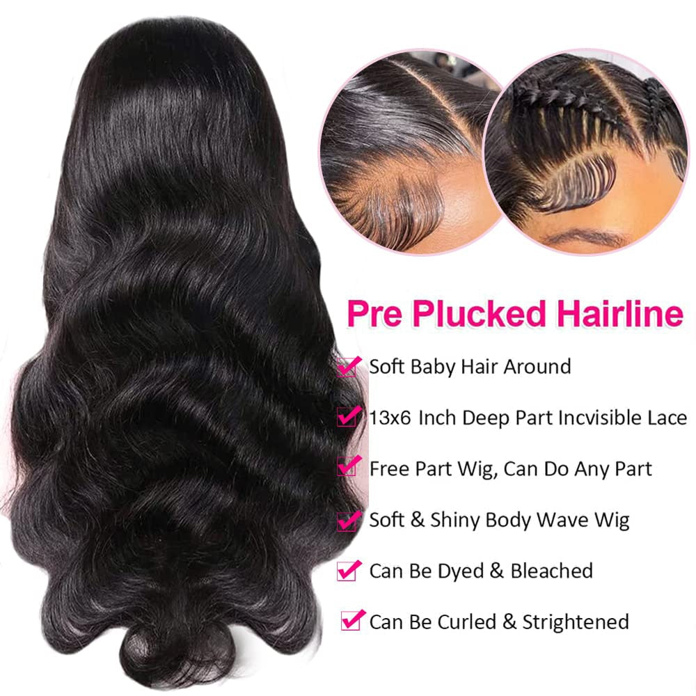 YYONG Body Wave 13x6 Lace Front Wigs Human Hair Wigs