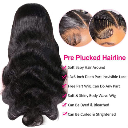 YYONG Body Wave 13x6 Lace Front Wigs Human Hair Wigs