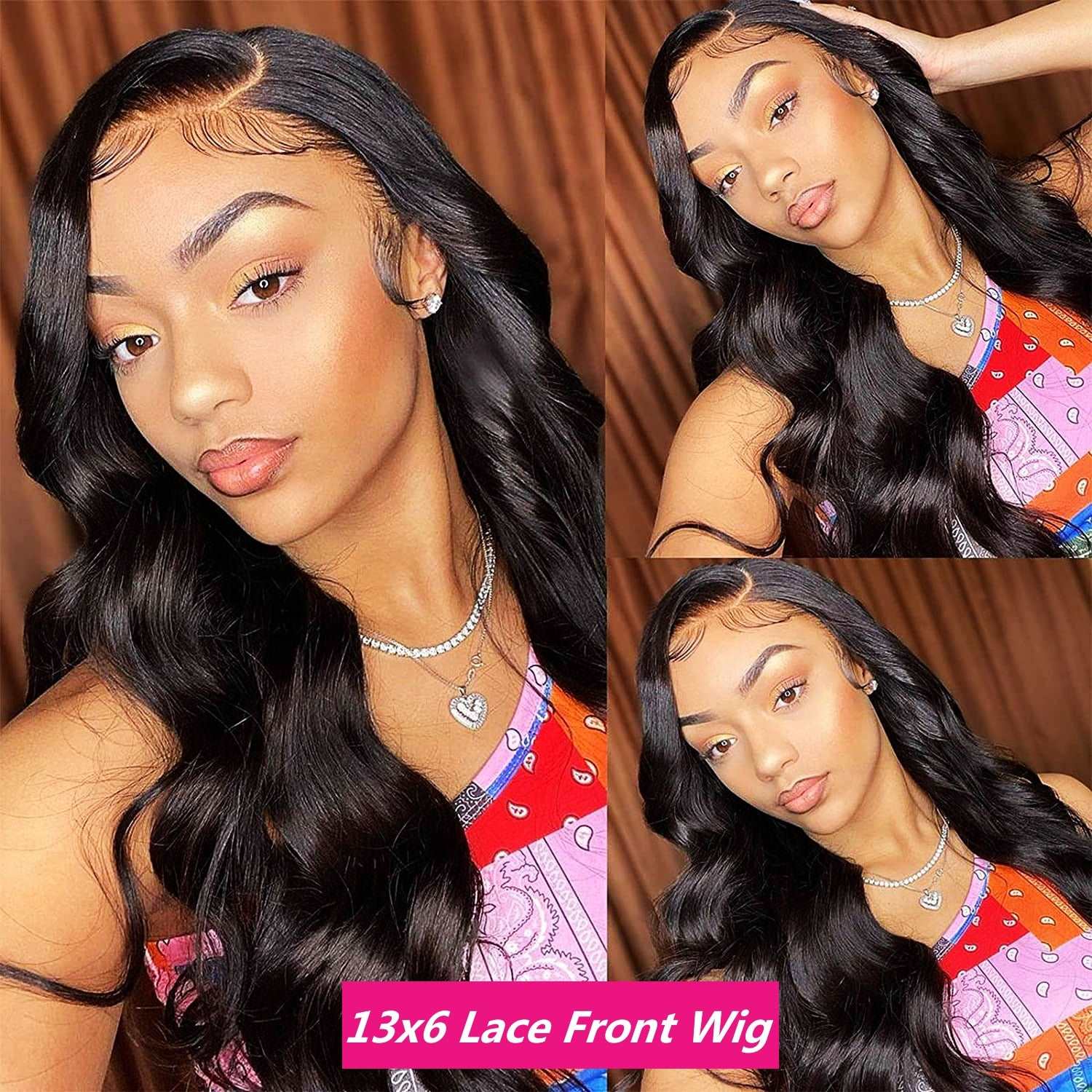 YYONG Body Wave 13x6 Lace Front Wigs Human Hair Wigs