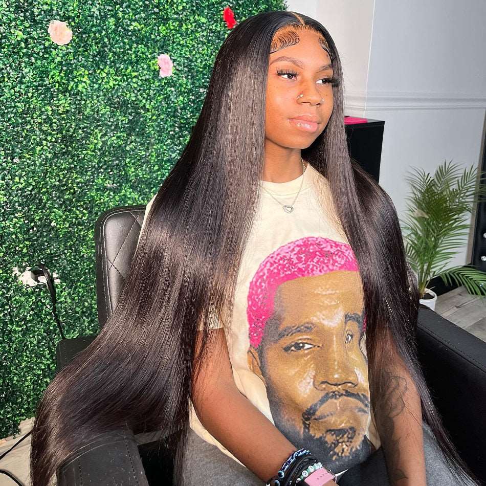 YYONG Straight Hair 3 Bundles With Frontal 100% Human Hair