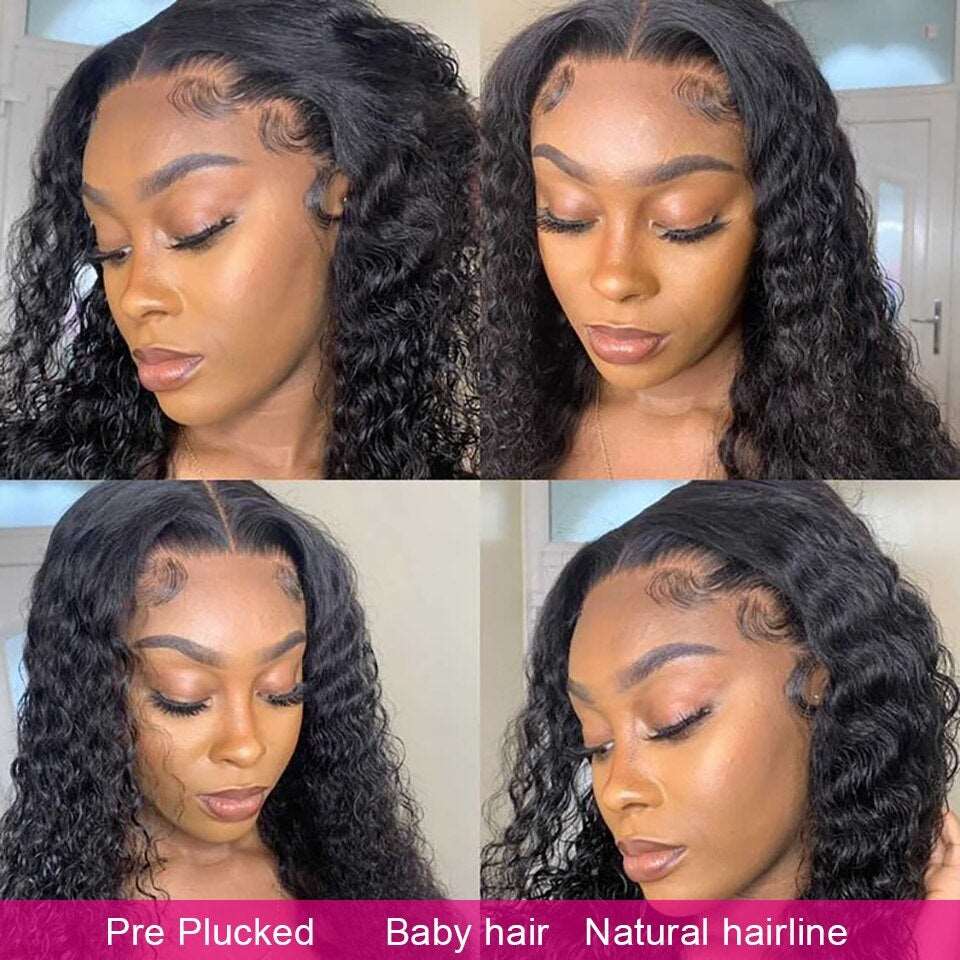YYONG Deep Wave 13x4 Lace Front Wigs Human Hair Wig