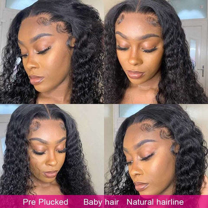 YYONG Deep Wave 13x4 Lace Front Wigs Human Hair Wig