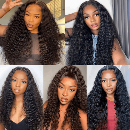 YYONG Water Wave 13x4 Lace Front Wigs Human Hair Wig