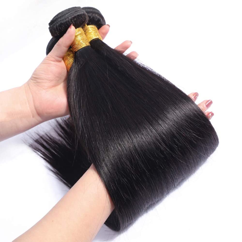 YYONG 3Pcs Straight Virgin Human Hair Bundles