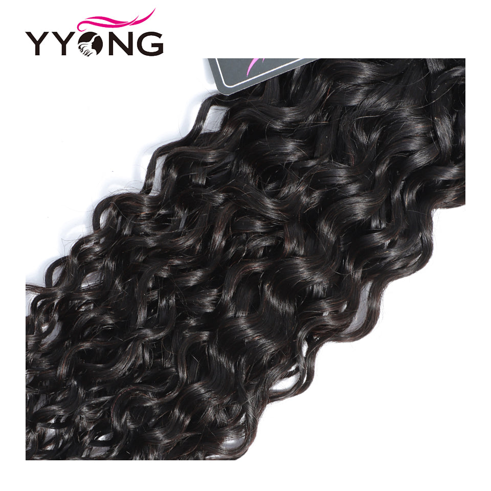 YYONG 3Pcs Water Wave Virgin Human Hair Bundles
