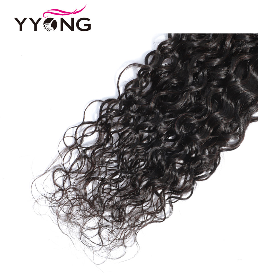 YYONG 3Pcs Water Wave Virgin Human Hair Bundles