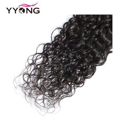 YYONG 3Pcs Water Wave Virgin Human Hair Bundles