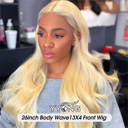 YYONG #613 Blonde Body Wave 13x4 Lace Front Wigs Human Hair Wigs