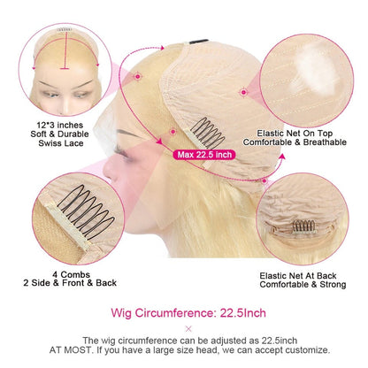 YYONG #613 Blonde Body Wave 13x4 Lace Front Wigs Human Hair Wigs
