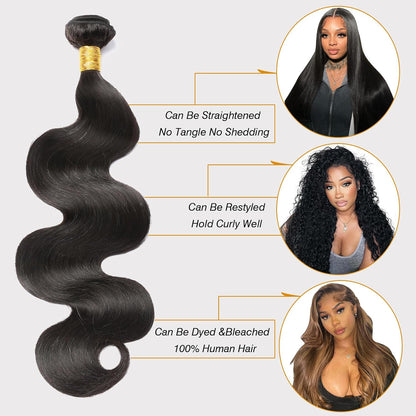 YYONG Human Hair 1 Bundle Straight/Body Wave/Deep Wave/Kinky Curly/Water Wave/Loose Deep Wave/Loose Wave/Kinky Straight/Afro Curly/Burmese Curly