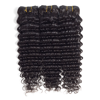 YYONG 3Pcs Deep Wave Virgin Human Hair Bundles