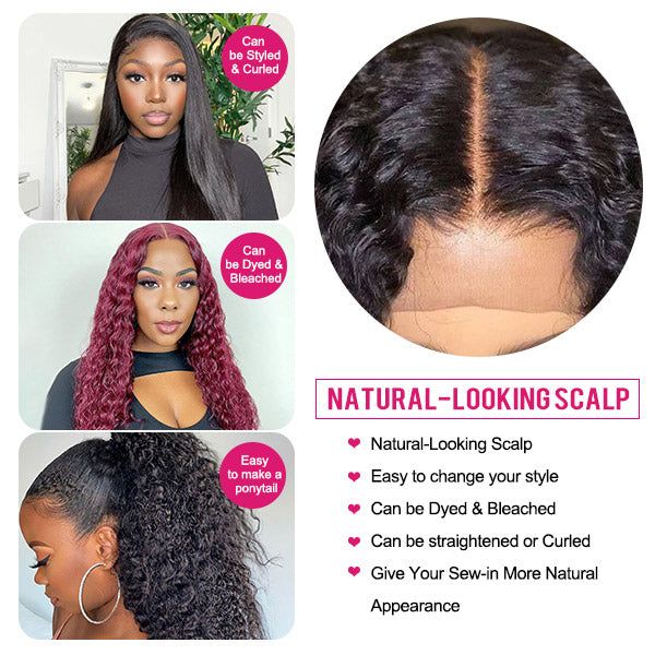 YYONG Water Wave 13x6 Lace Front Wigs Human Hair Wigs