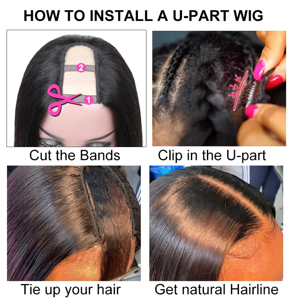 YYONG Body Wave U Part Wigs Human Hair Wigs V part Wigs