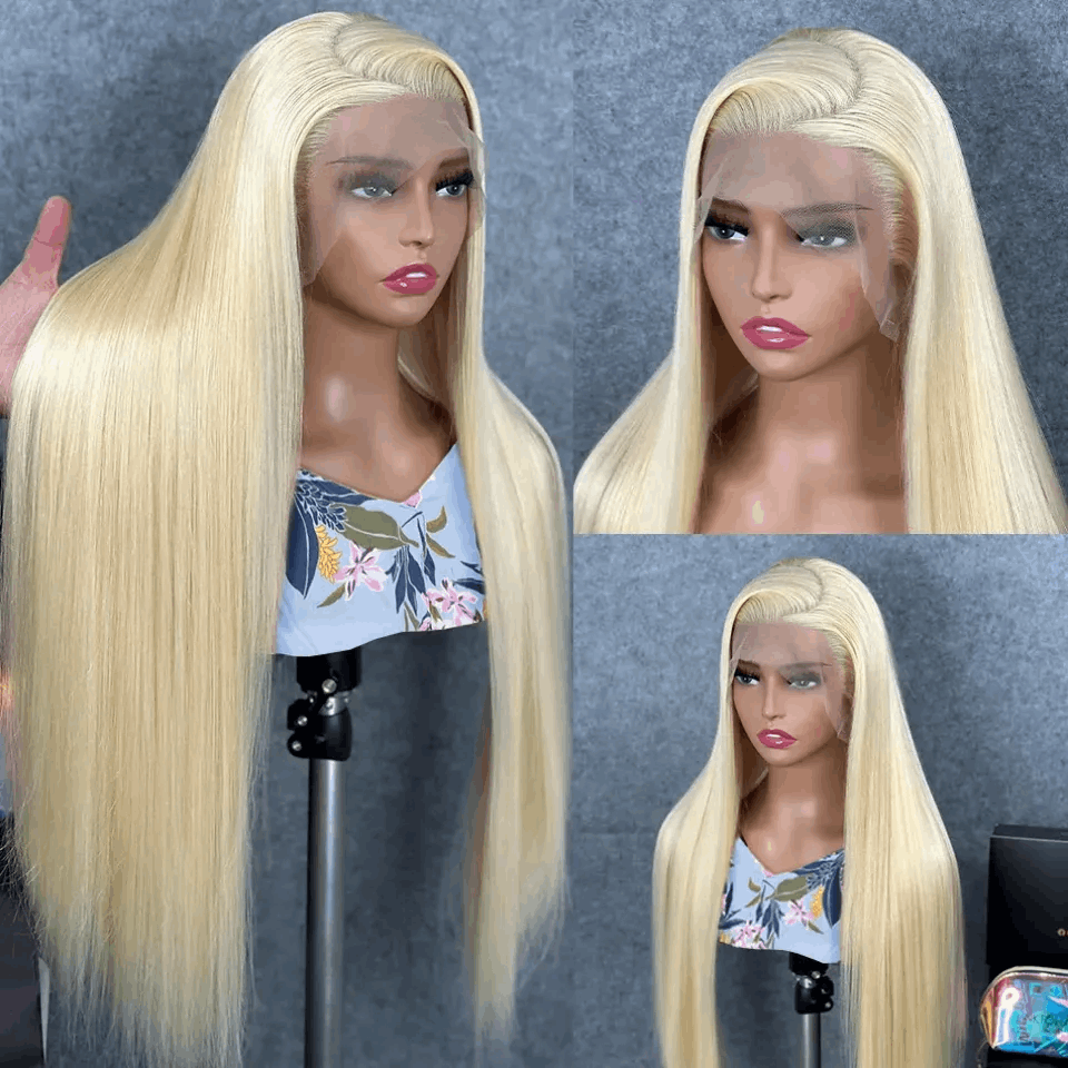YYONG #613 Blonde Straight 13x4 Lace Front Wigs Human Hair Wigs