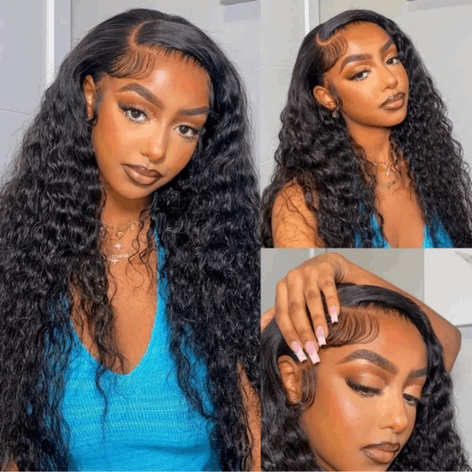 YYONG Water Wave 13x4 Lace Front Wigs Human Hair Wig
