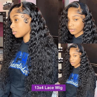 YYONG Water Wave 13x4 Lace Front Wigs Human Hair Wig