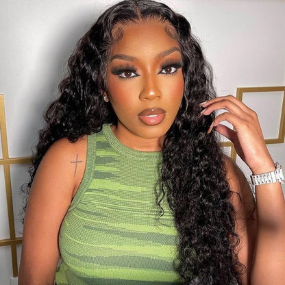 YYONG Water Wave 4x4/ 5x5 Lace Closure Wigs Human Hair Wigs